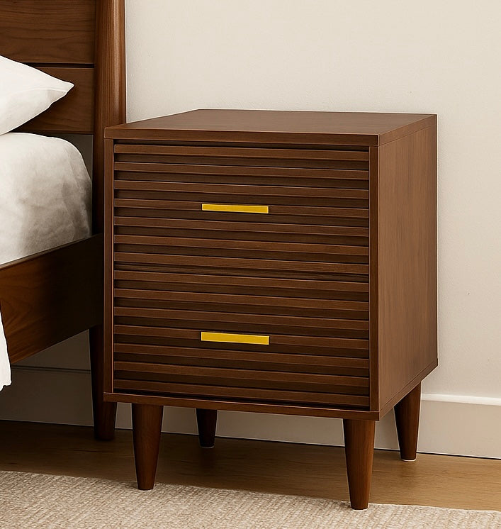 2-Drawer Fluted Nightstand