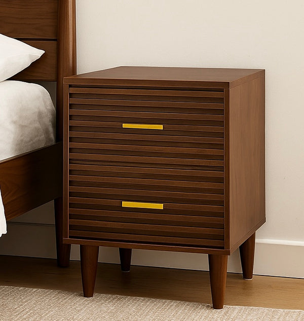 2-Drawer Fluted Nightstand
