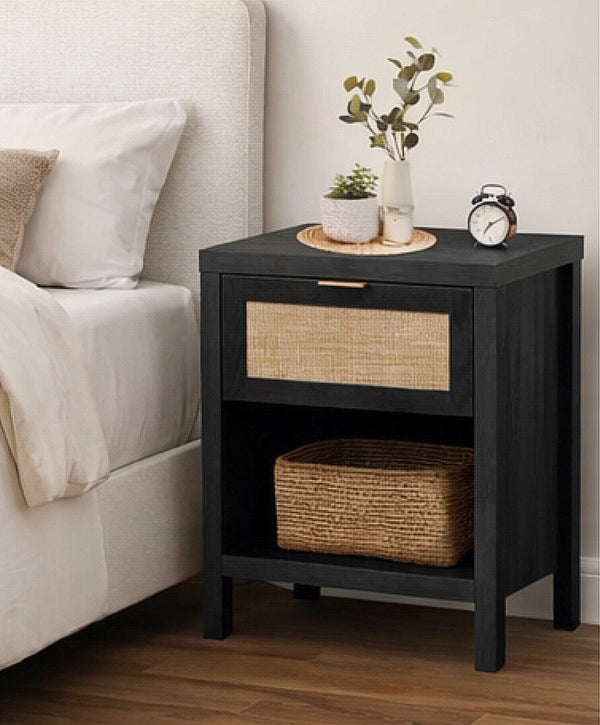 Rattan Drawer Nightstand (Set of 2)