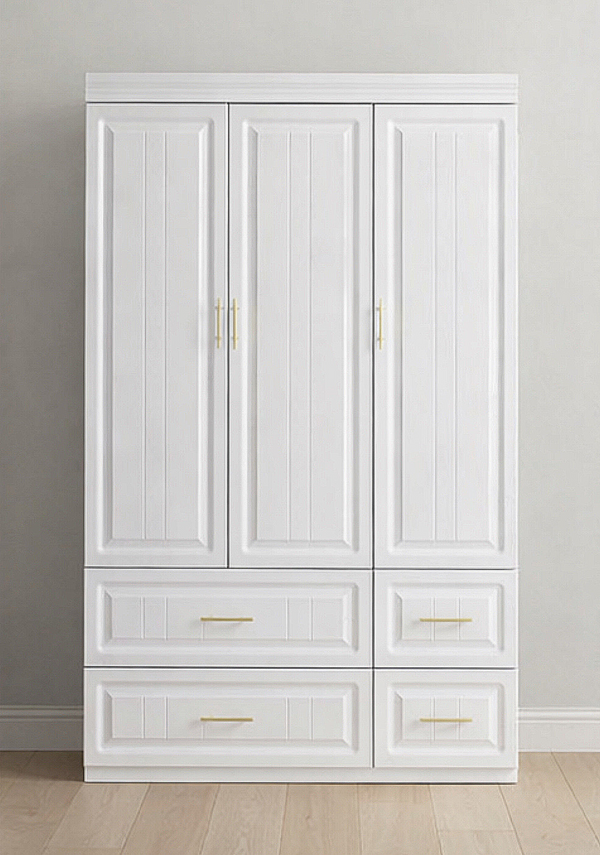 3-Door Wooden Armoire