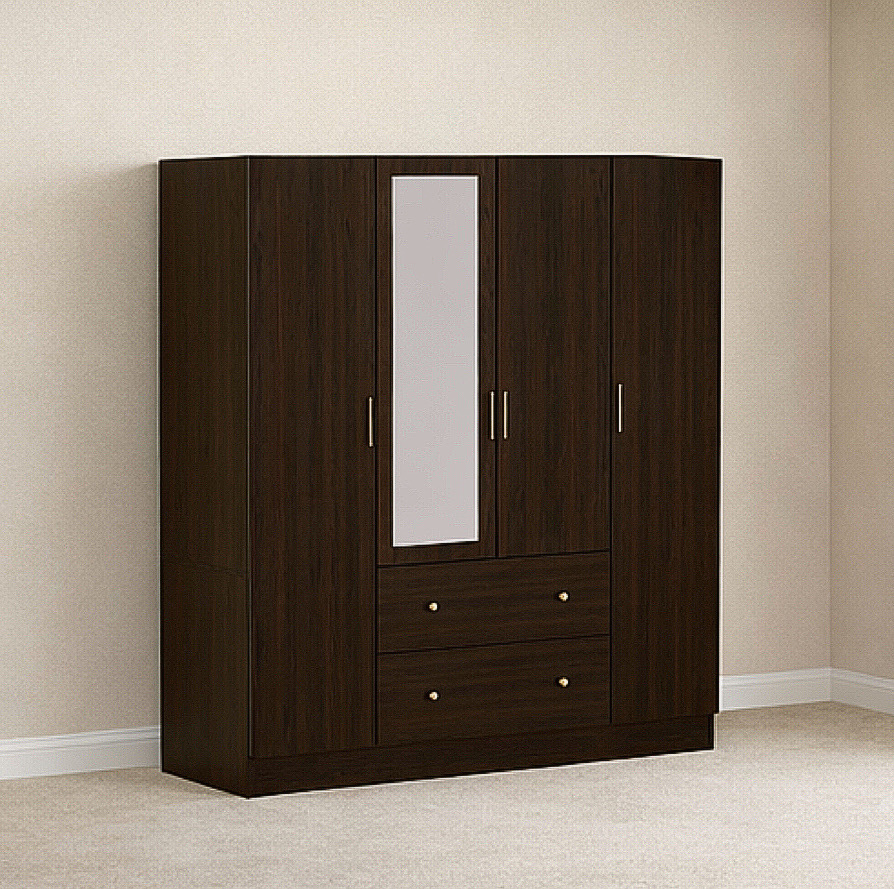 71" Double Wooden Wardrobe