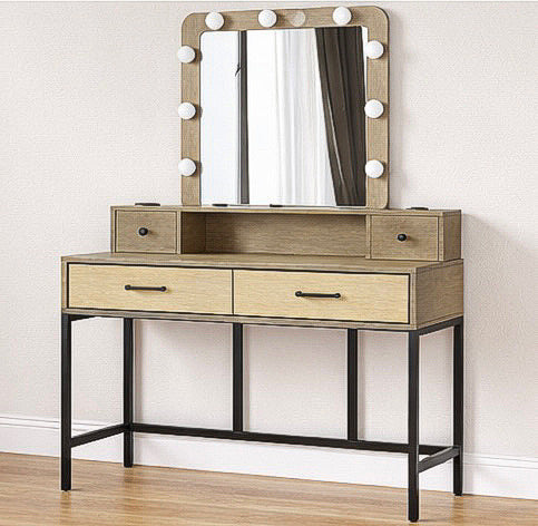 39” Vanity Desk with Lighted Table