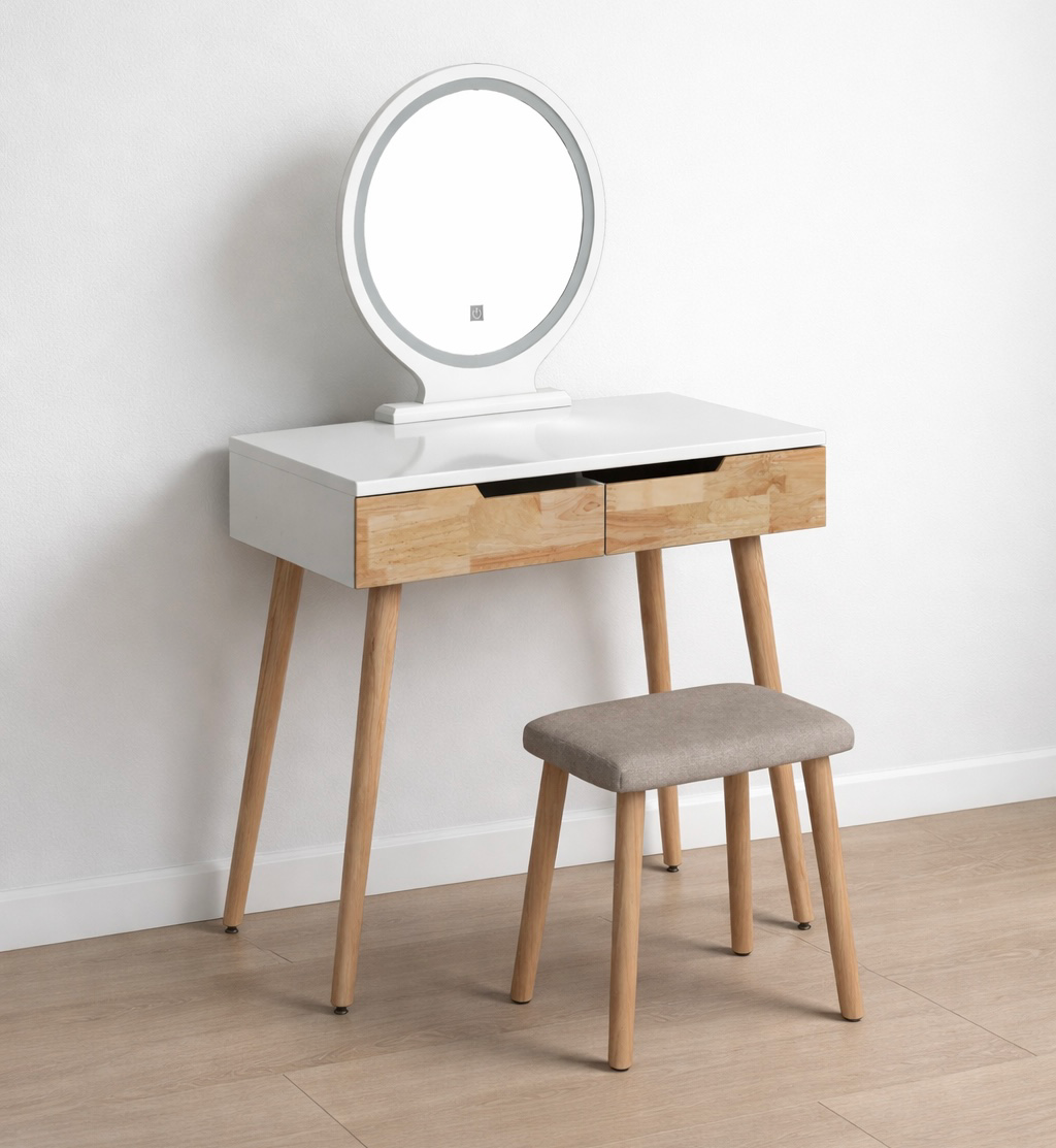 Vanity Desk w/ 3 Modes Adjustable Lights
