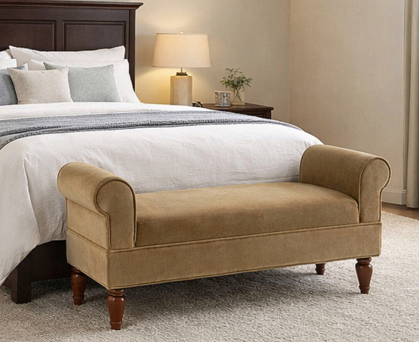 45” Rolled Arm Backless Bench