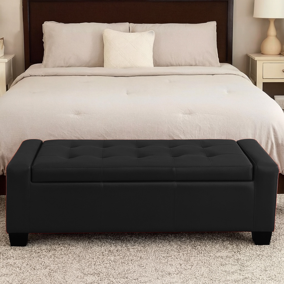 51” Large Tufted Bench