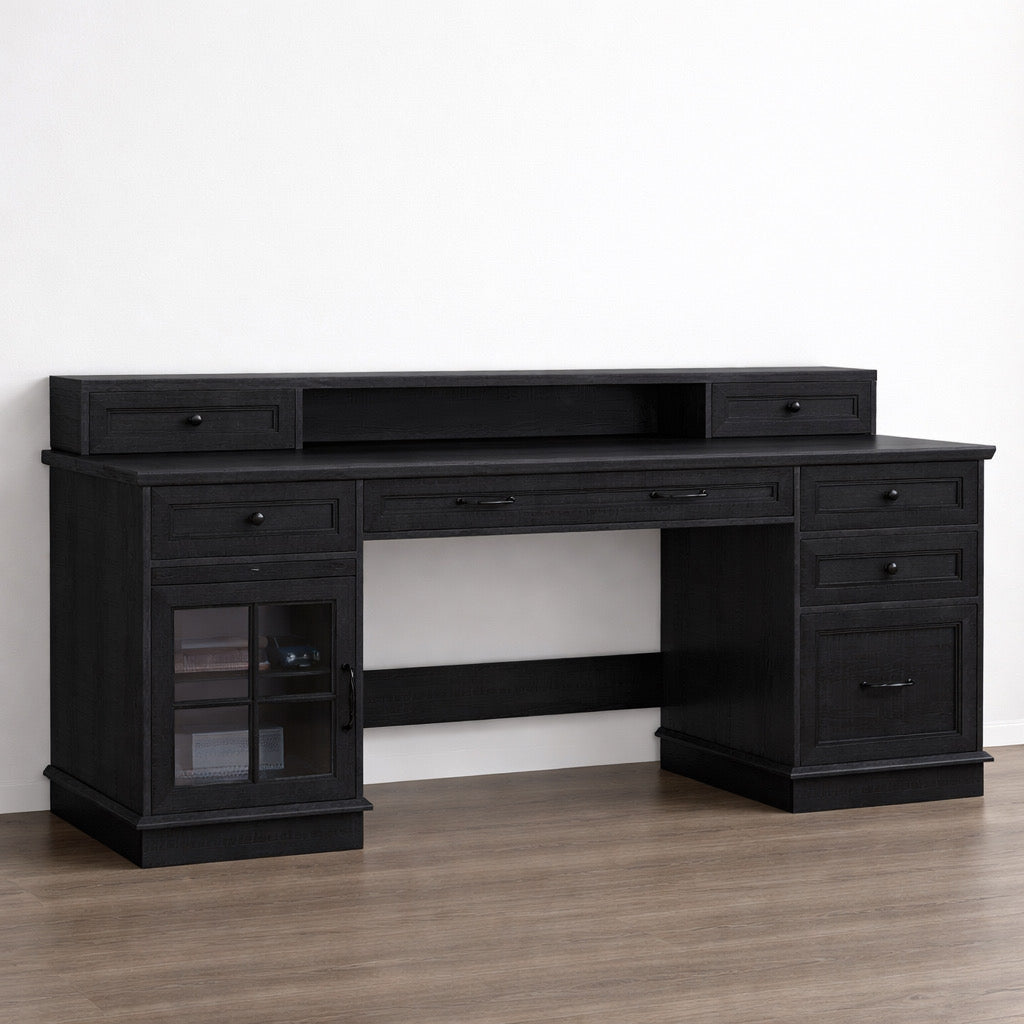 59” Computer Desk w/ 5 Drawers & Charging Station