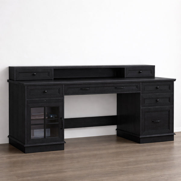 59” Computer Desk w/ 5 Drawers & Charging Station