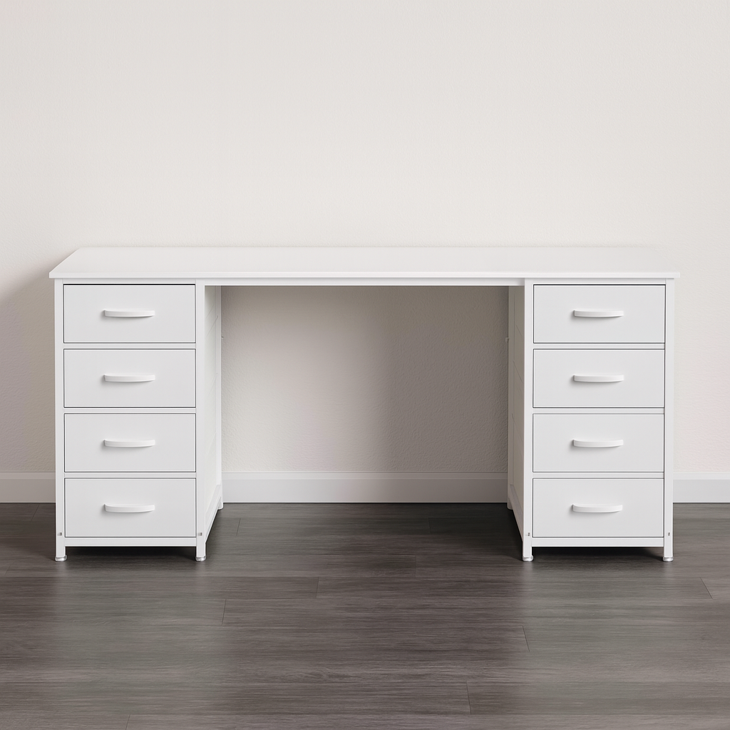47” Office Desk w/ 8 Drawers