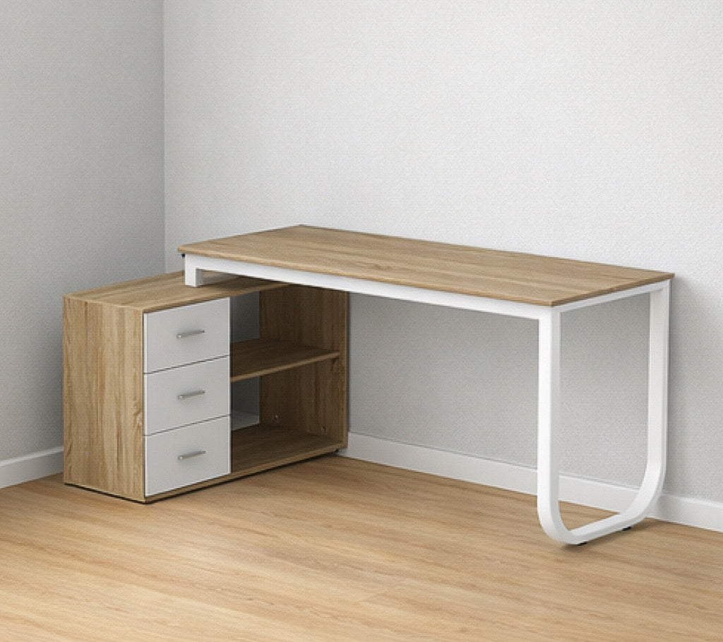 55” L-Shaped Writing Desk