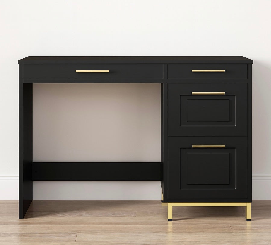 43” Elegant Office Desk w/ Gold Handles