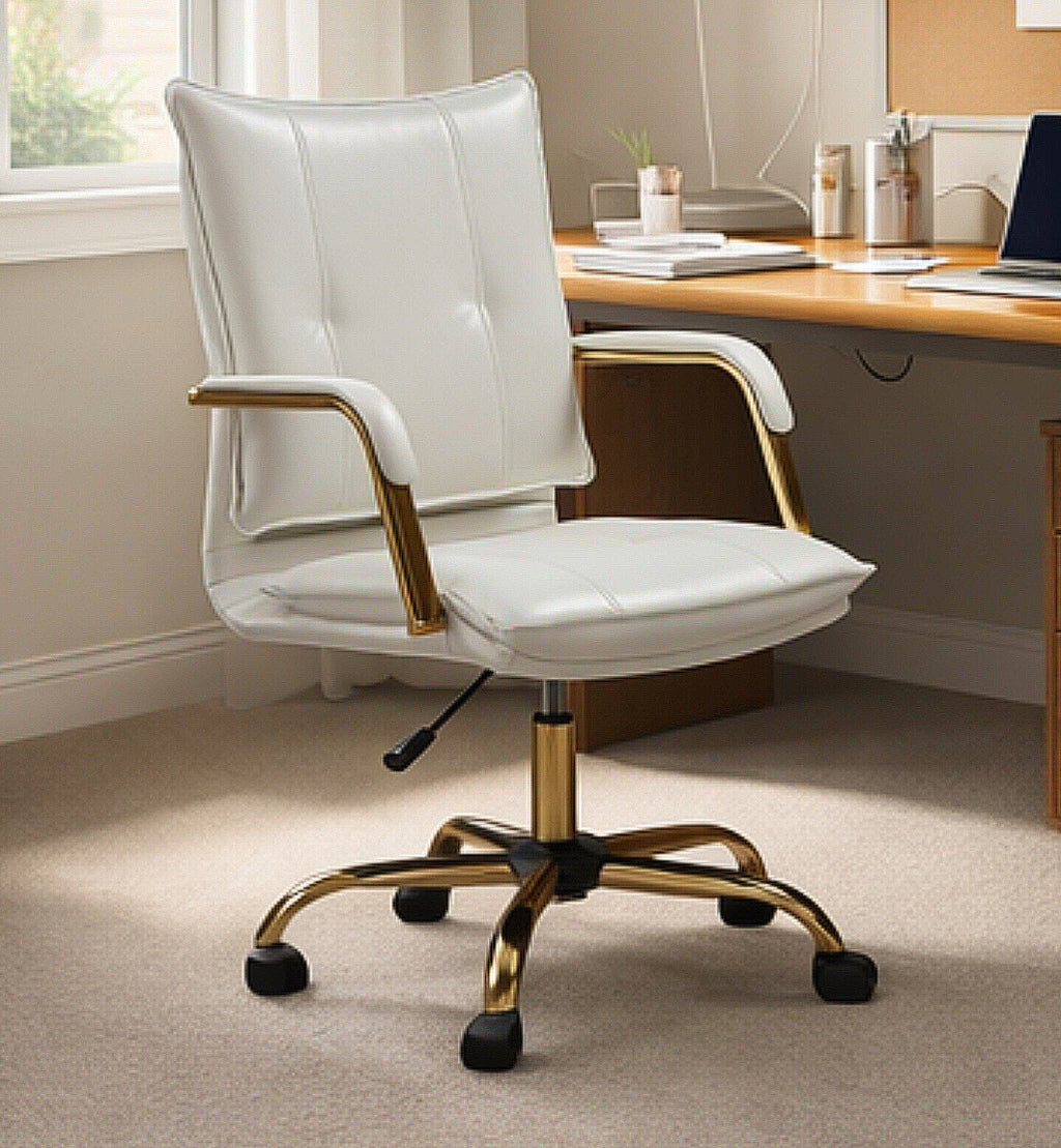 Faux Leather Task Chair w/ Padded Arms