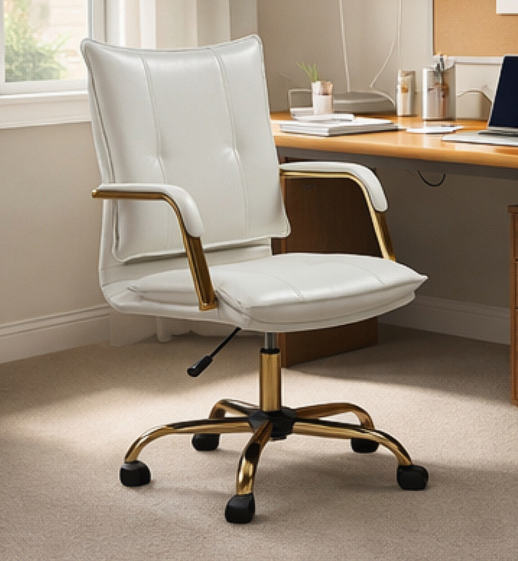 Faux Leather Task Chair w/ Padded Arms