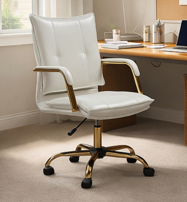Faux Leather Task Chair w/ Padded Arms