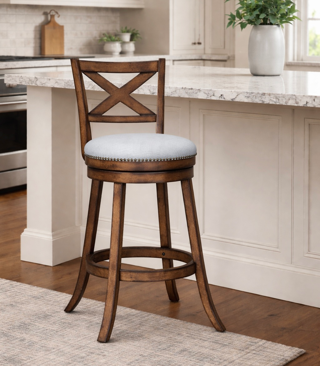 24”-29” Counter Stool w/ Solid Wood Frame