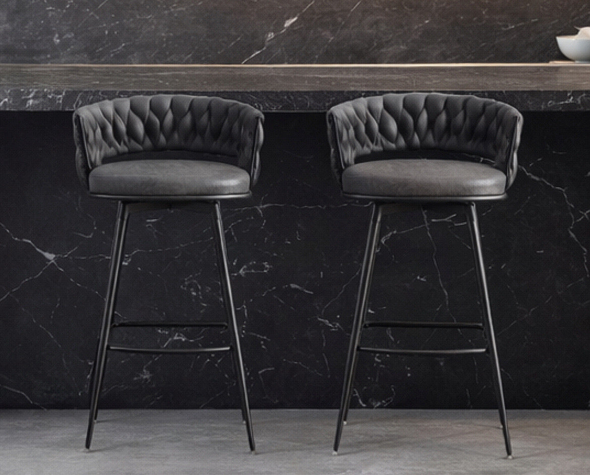 Counter Swivel Bar Stool w/ High Backrest (Set of 2)