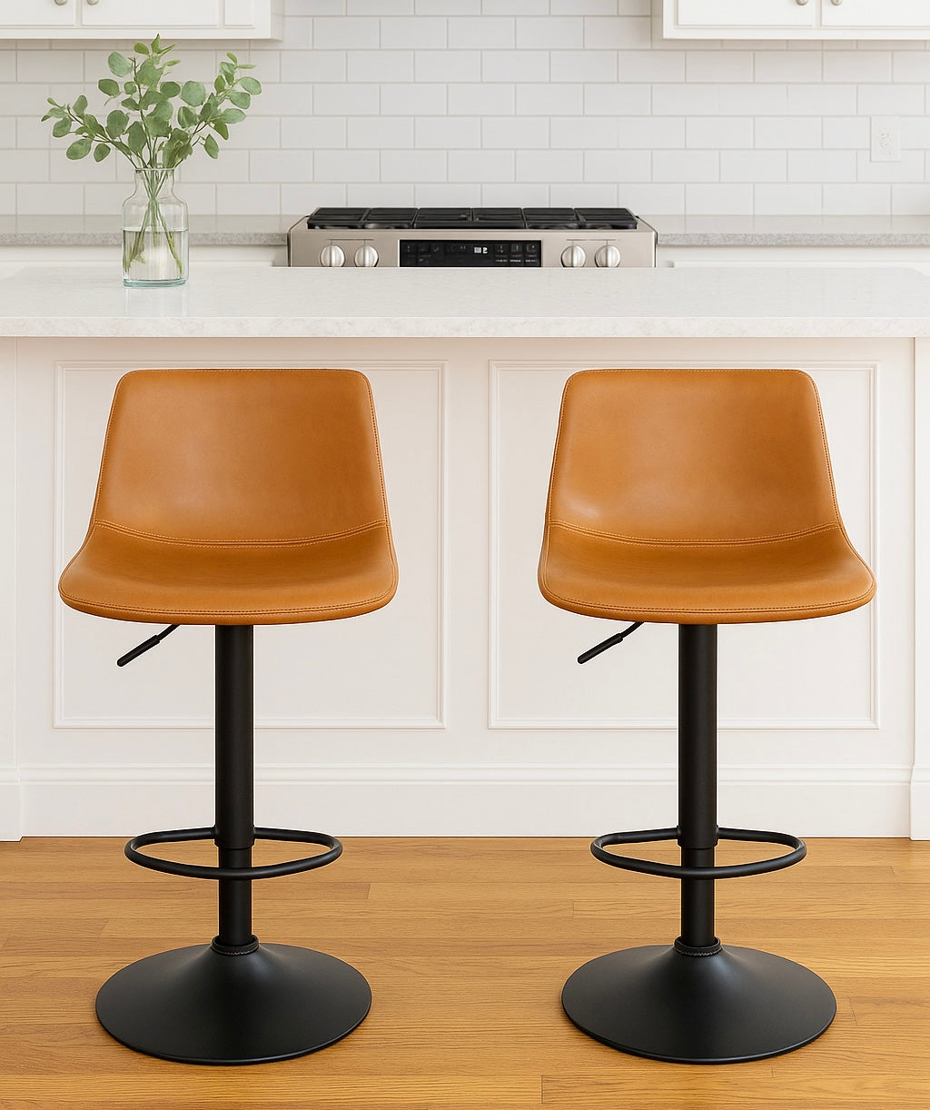 Tall Armless Swivel Counter Bar Stool (Set of 2)