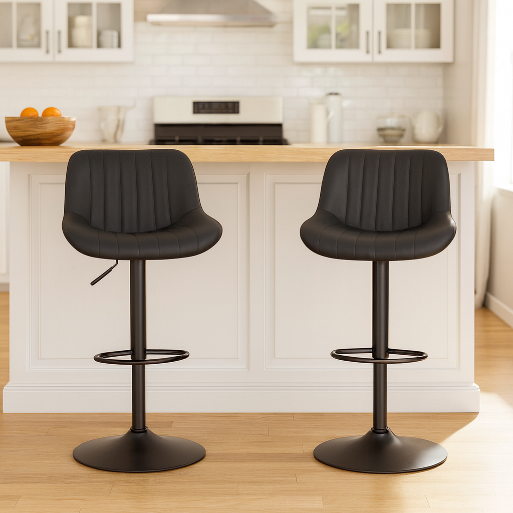 Modern Adjustable Island Counter Stools (Set of 2)