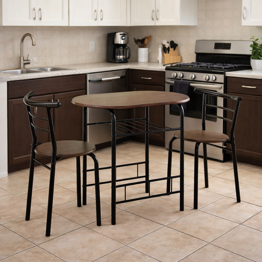 3-Piece Drop Leaf Dining Table Set for 2