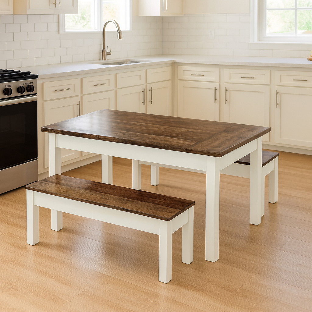 Kitchen Table Set w/ 2 Benches
