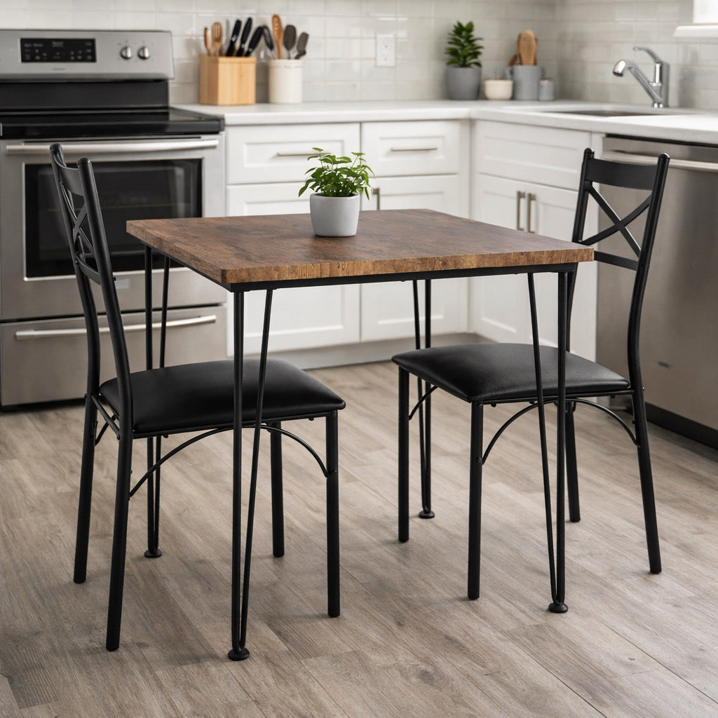 Wooden Kitchen Table Set for 4