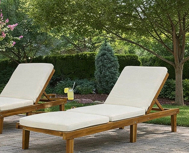 Outdoor Wood Chaise Lounge