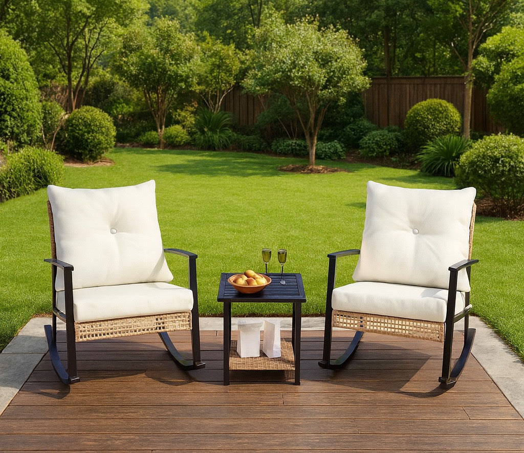 Comfy Patio Rocking Chairs (Set of 2)