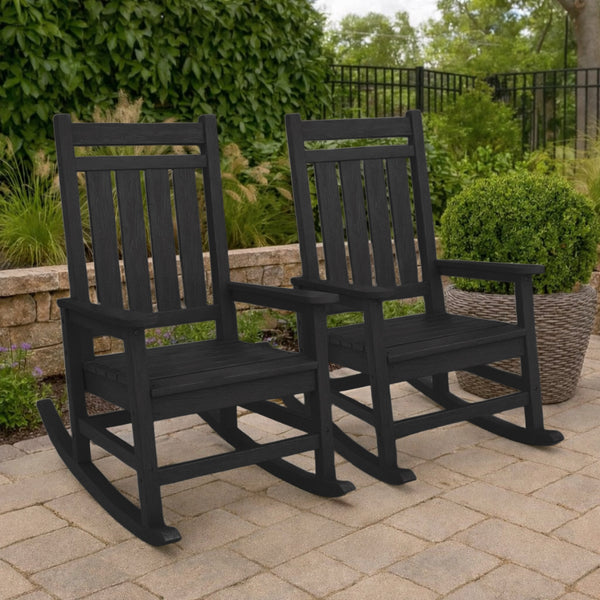 Outdoor Wood Rocking Chair (Set Of 2)