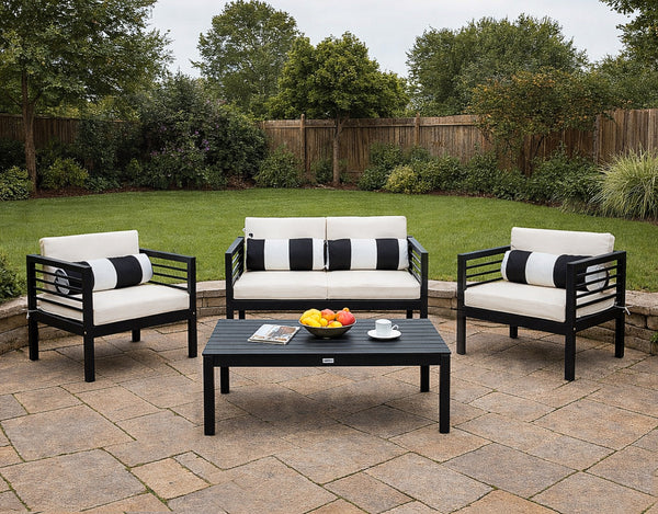 4-Person Patio Conversation Set w/ Cushions