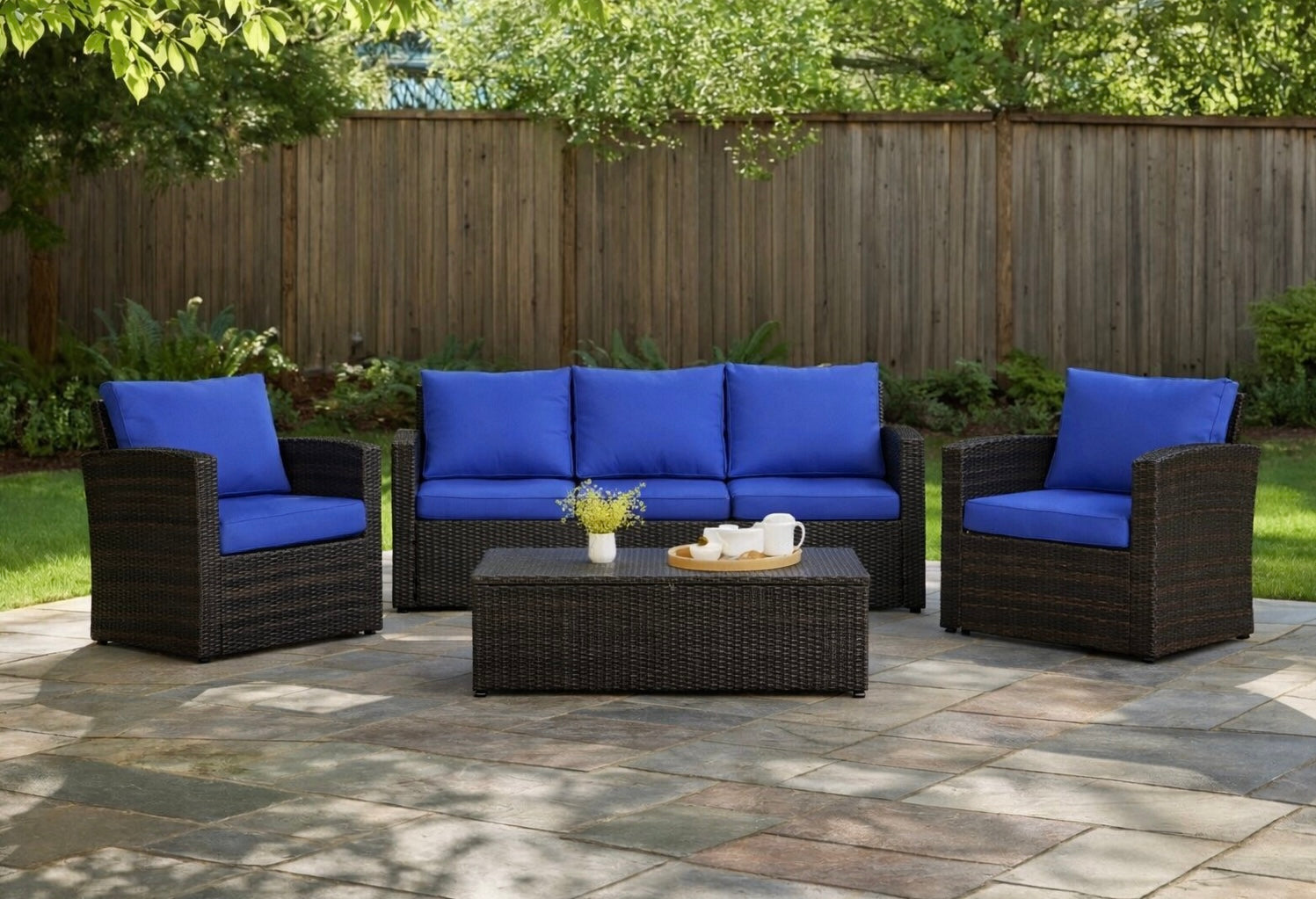 5-Person Backyard Conversation Sets w/ Cushions