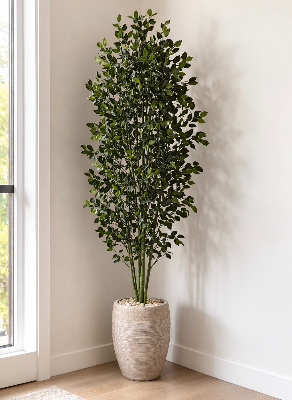 53'' Faux Ficus Tree in Earthenware Planter
