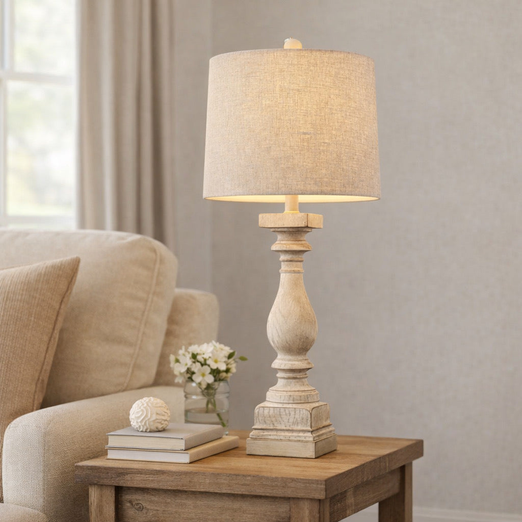 Resin Table Lamp Set w/ USB (Set of 2)