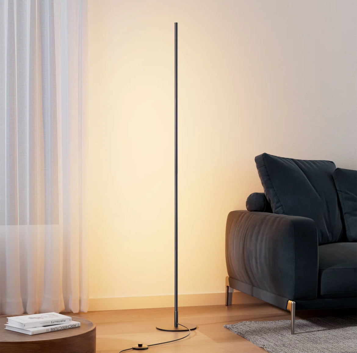 LED Corner Floor Lamp Adjustable w/ Remote