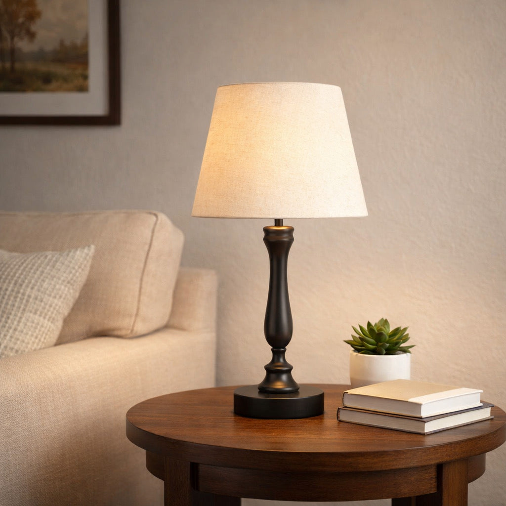 19" Table Lamp w/ USB & Touch Control