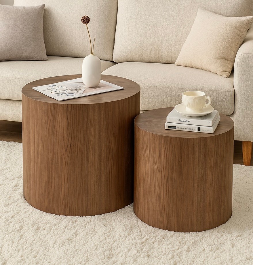 Wooden Nesting Coffee Tables (Set of 2)