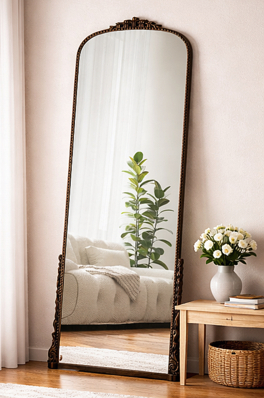 Vintage Arched Standing Mirror