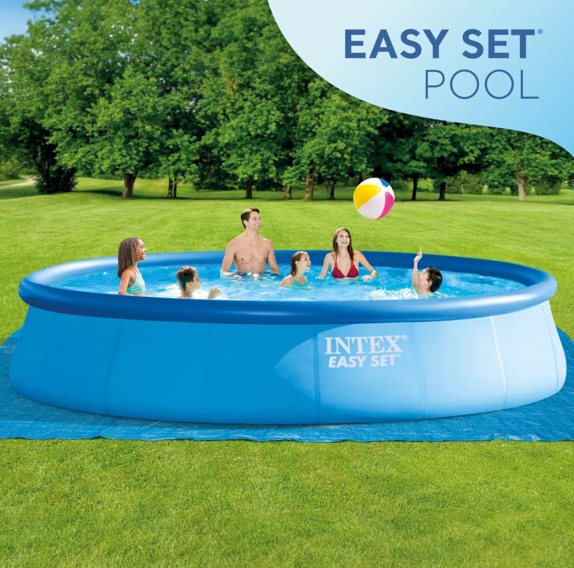 Inflatable Intex Swimming Pool w/ Pump