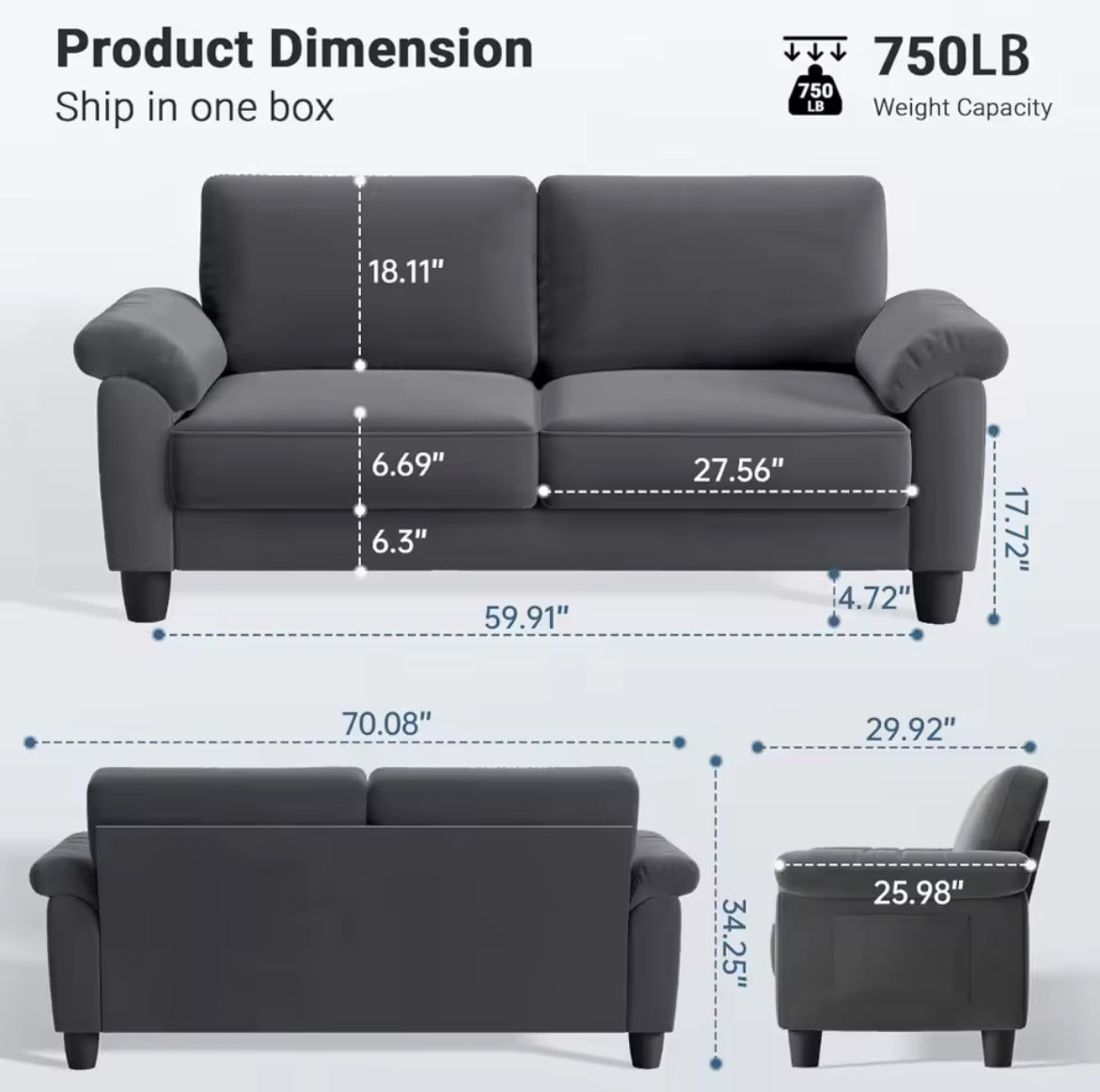 Comfy Plush Sofa