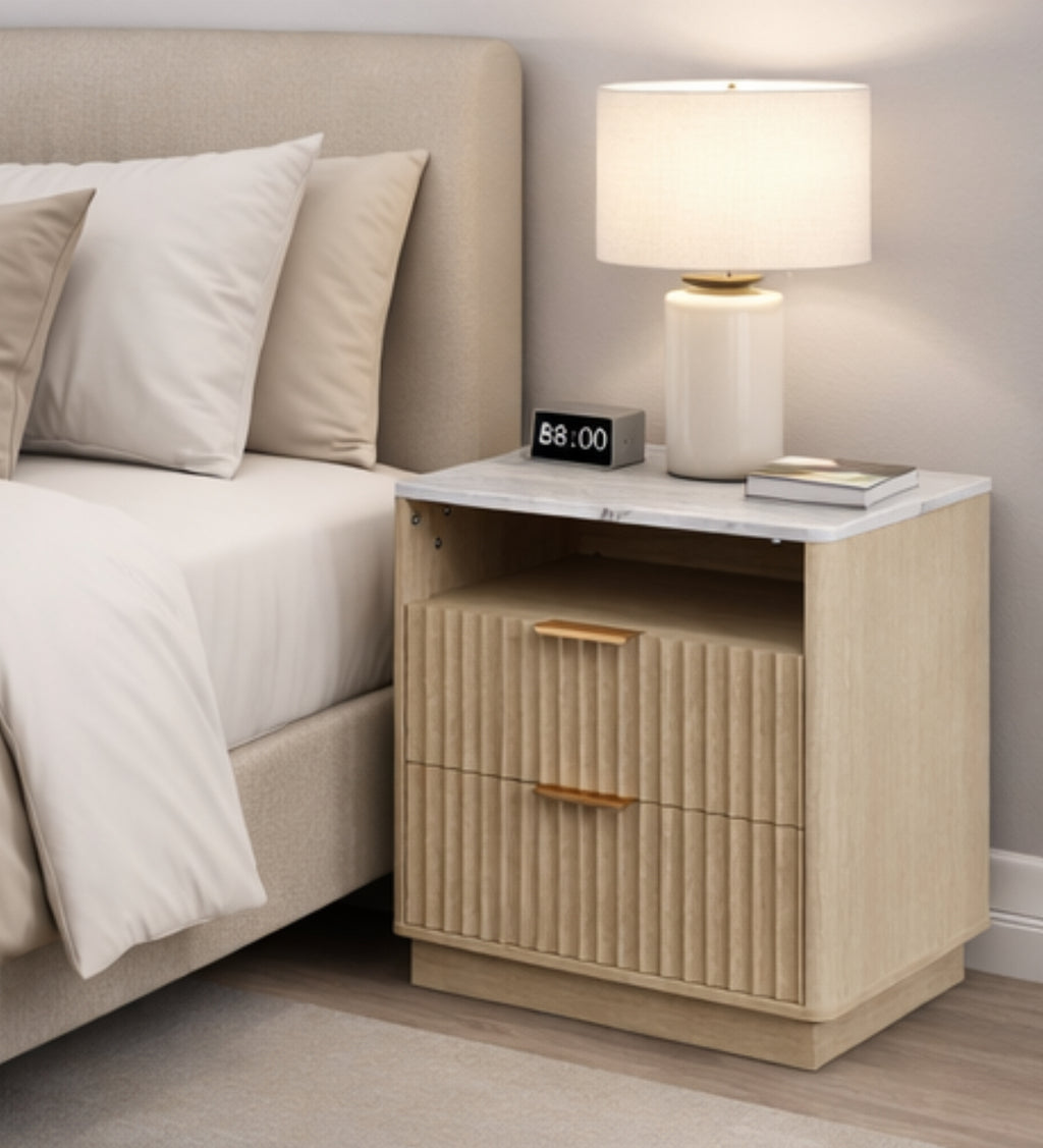 Fluted Nightstand