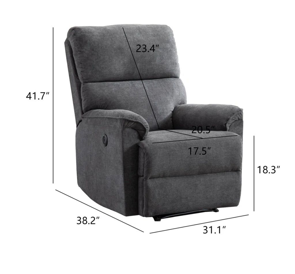 Modern Recliner Chair w/ USB Port