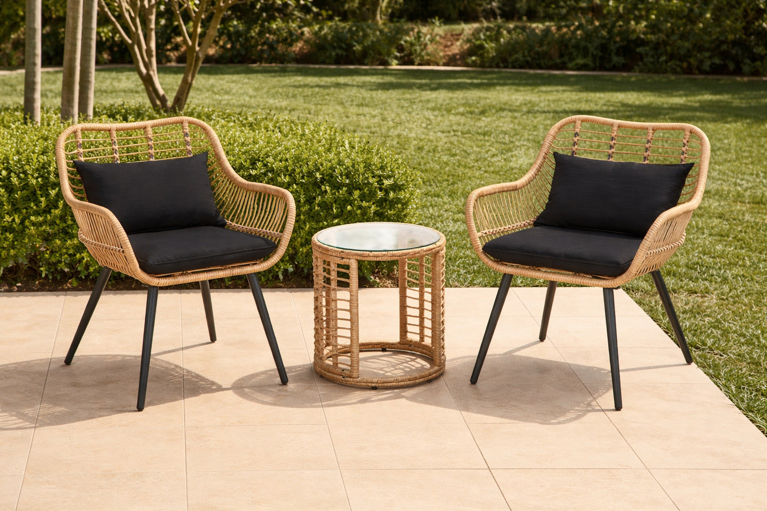 Outdoor Armchair Set w/ Cushions