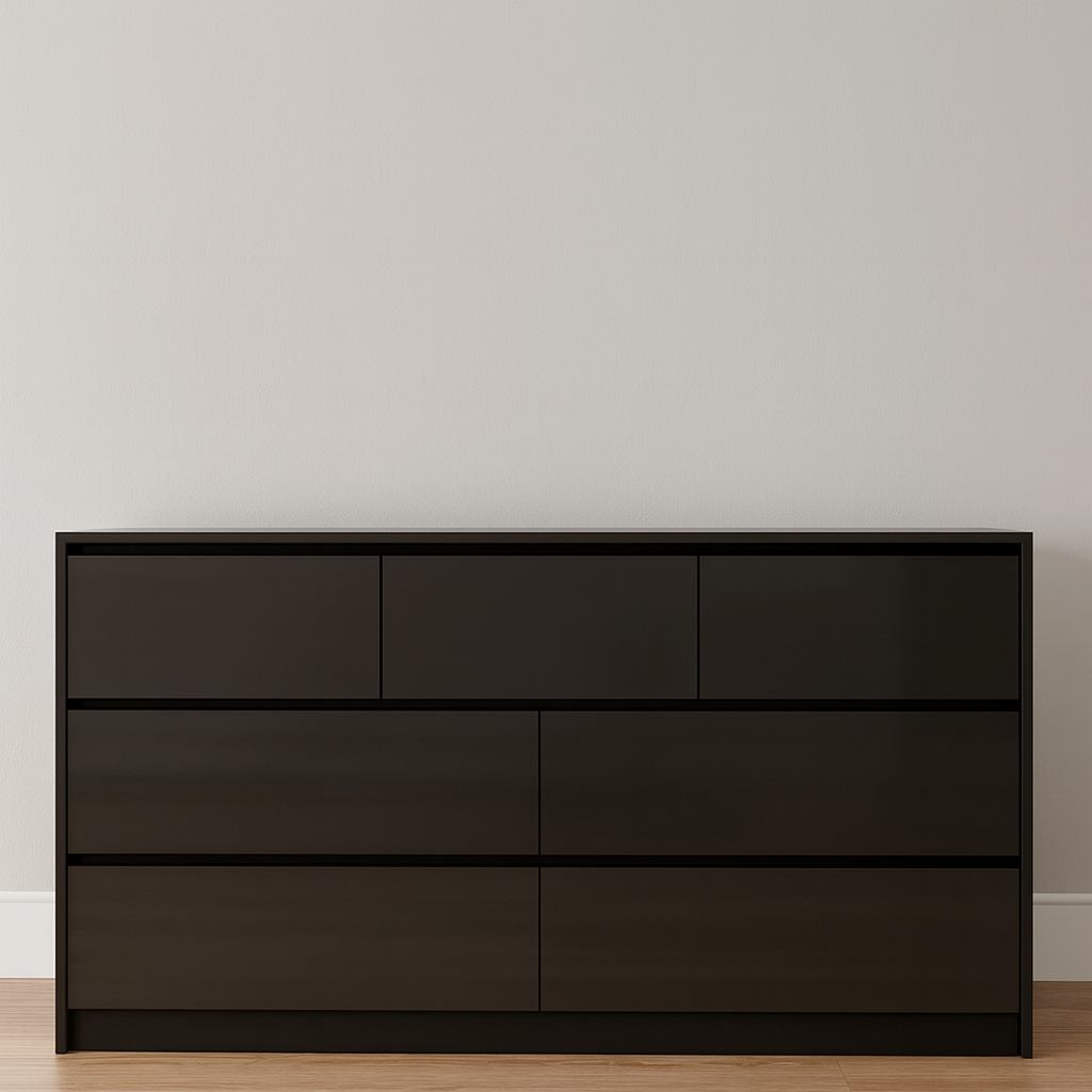 7-Drawer High Gloss Dresser