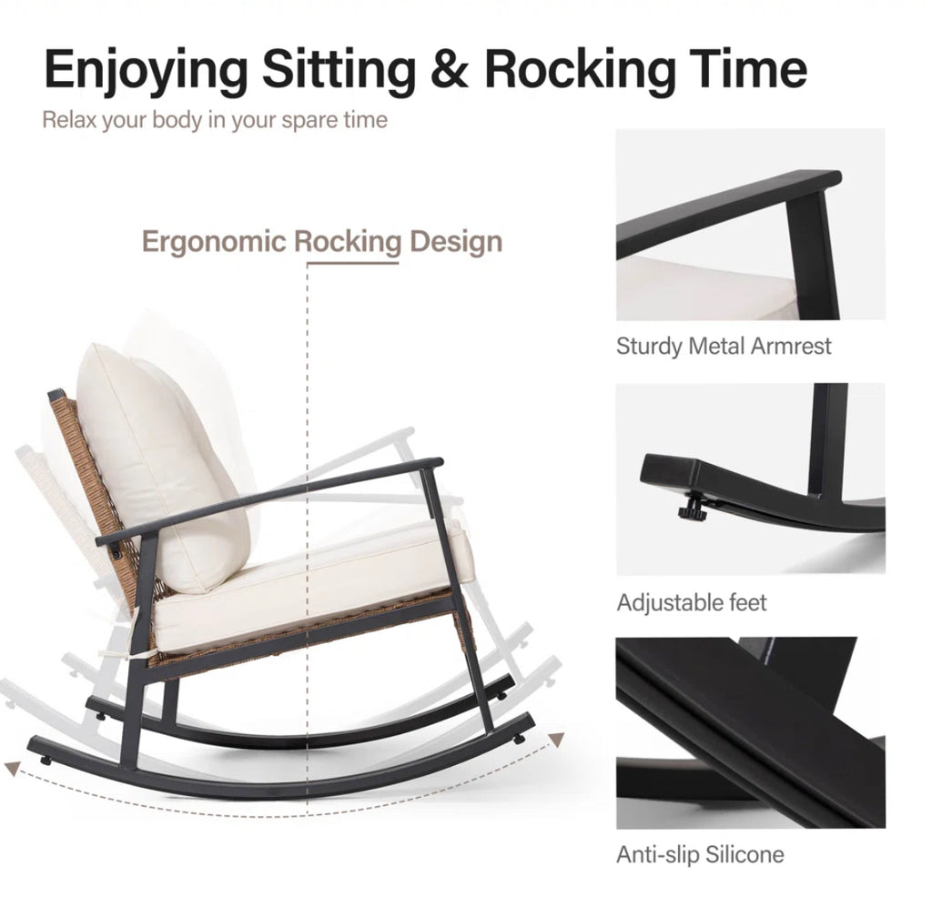 Comfy Patio Rocking Chairs (Set of 2)