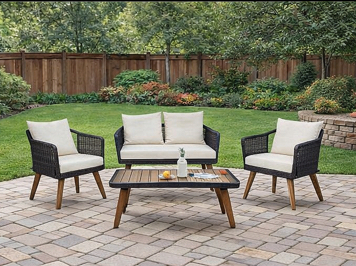 Sofa Seating Group w/ Table and Cushions