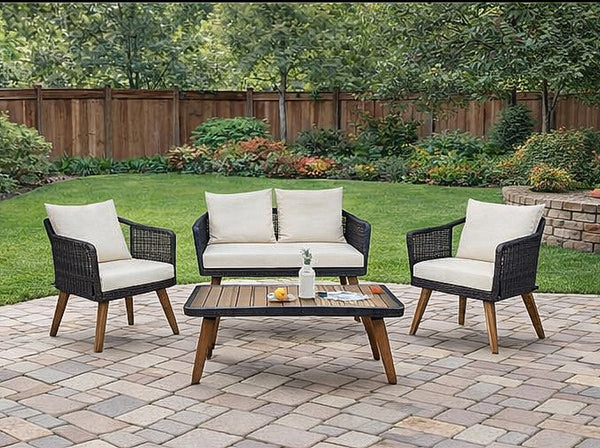 Sofa Seating Group w/ Table and Cushions