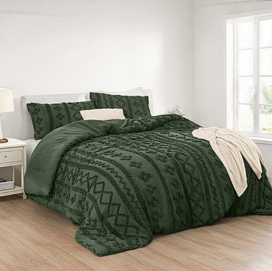 Tufted Boho Bedding Set
