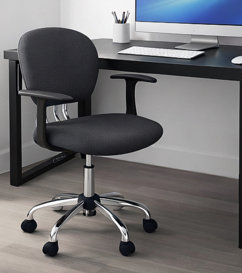 Swivel Office Chair w/ Padded Seat & Chrome Base