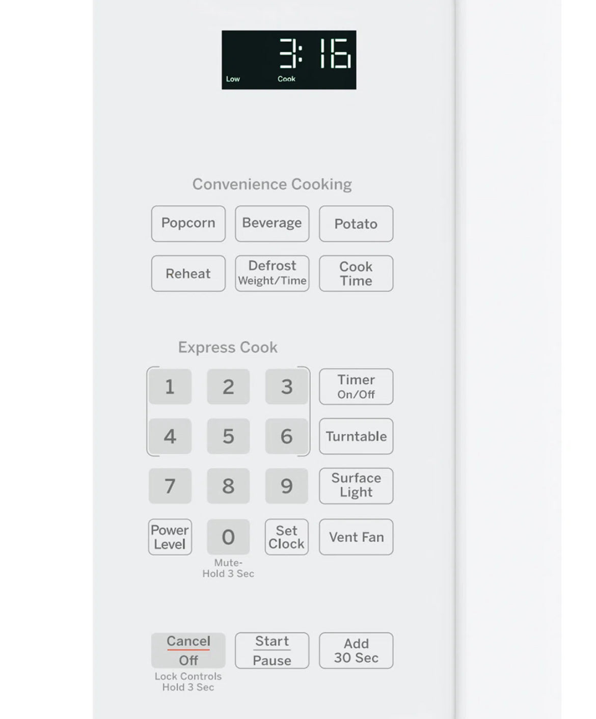 GE 1.6 Cubic Feet Over-The-Range Microwave w/ Recirculating Venting