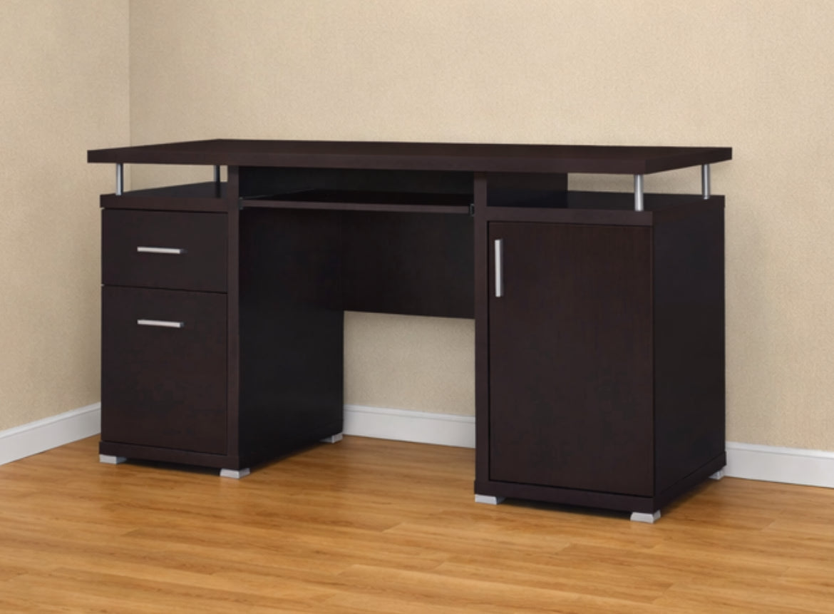 55” Office Desk w/ 2 Drawers & Cabinet
