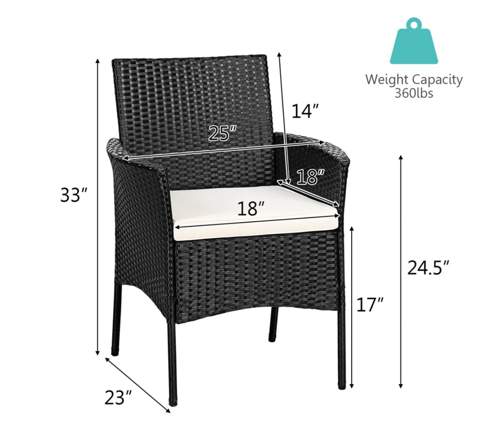 Rattan Outdoor Patio Chairs (Set of 2)