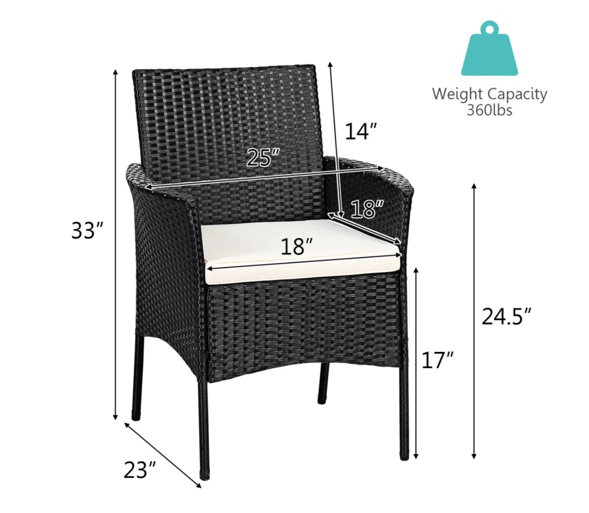 Rattan Outdoor Patio Chairs (Set of 2)